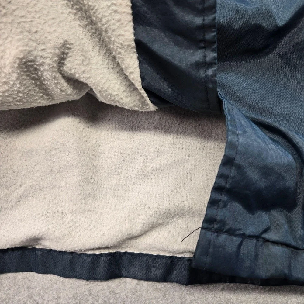 H-E-B Jacket Mens XL Blue Windbreaker Lined Insulated Pockets Collared